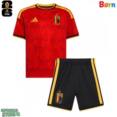 Belgien Matias Fernandez-Pardo #26 Replika Babytøj Hjemmebanesæt Børn VM 2026 Kortærmet (+ Korte bukser)